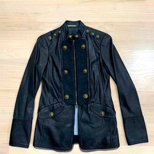 Diane von furstenberg lamb leather jacket with silk lining